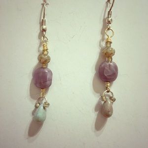 Czech glass beaded earring